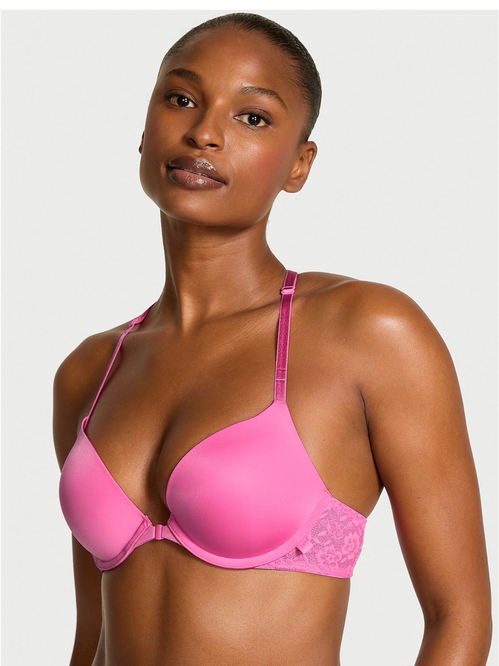 NWT Victoria's Secret Front Close
Sexy Tee Smooth Lacie Push-Up Bra  pink 36B
